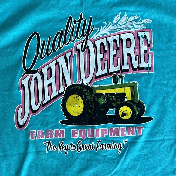 New John Deere baby blue crewneck T-shirt - Picture 12 of 13